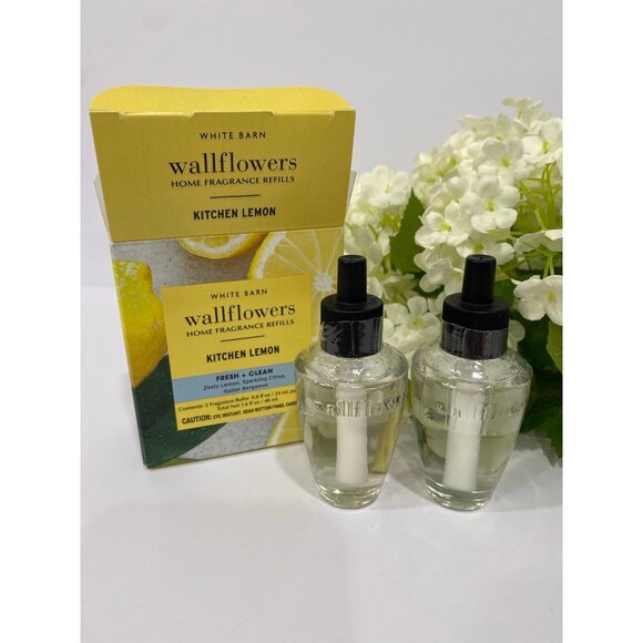 Bath & Body Works “Kitchen Lemon” 2 NEW Wallflower Refills - Picture 1 of 5